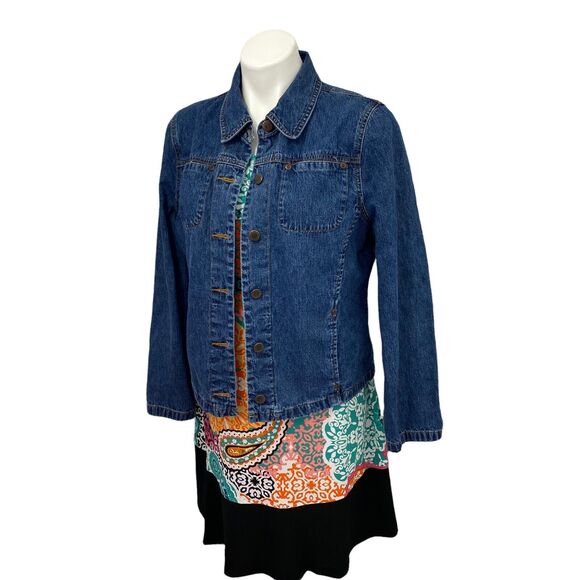 Caslon Dress Jacket Womens PL Lot Sleeveless Paisley Work Office Funky Cottage - Picture 8 of 12